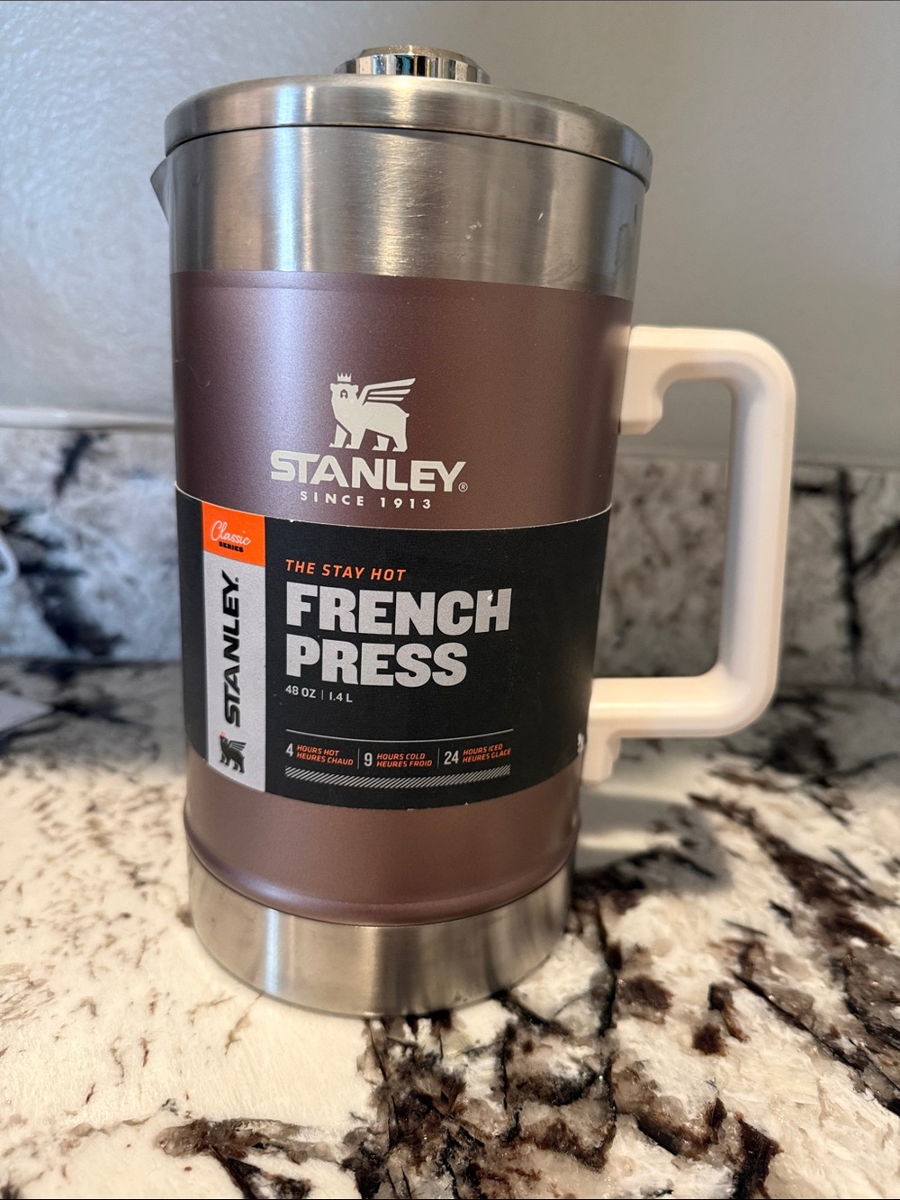 Stanley Brown and White Insulated French Press - 48 oz